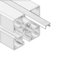 61-033-5 MODULAR SOLUTIONS PVC COVER PROFILE SHALLOW, NATURAL, 2M